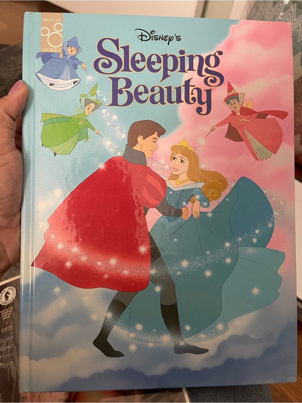 Disney Sleeping Beauty Illustrated Hardcover - Blue, Pink & Red Artwork